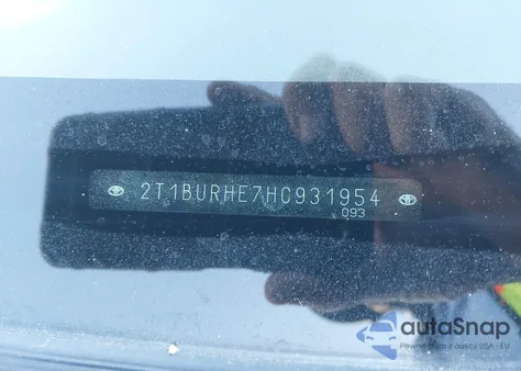 2017 Toyota Corolla Se from USA, damaged, VIN 2T1BURHE7HC931954